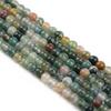1 Strang Naturstein Indischer Achat Perlen Rund Echter Stein Perlenstrang Lose Edelsteine für DIY Armband Halskette Schmuckherstellung
