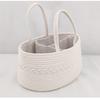 Large Woven Cotton Rope Storage Basket for Infant and Toddler Supplies
