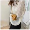 Women'S Triangle And Square Cheese Shaped Mini Pu Leather Bags Cute Earphone Lipstick Purses Handbags Crossbody Shoulder Bag