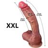 Dildo-XXL 33cm Realistic Soft Liquid Silicone Dildo with Veins,5 Sizes Super Huge Thick Phallus for Women&Men,Strong Suction Cup,Flexible G-Spot Toy