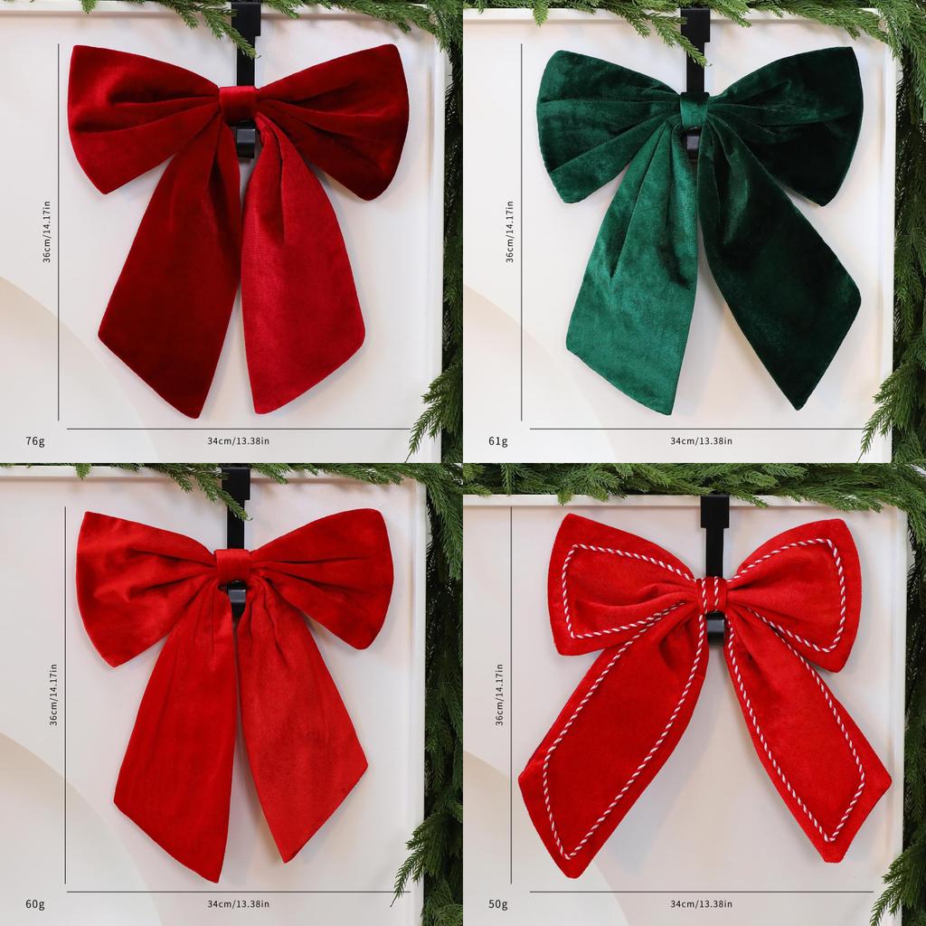 Julklapp i sammet med rosett och glitter för julgransdekorationer