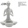 Decorative Meditation Statue 3D Printed Yoga Figure Flowerpot for Succulents and Air Plants, Minimalist Small Plant Pot Windowsill Zen Style Sculpture