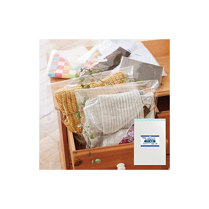 Shimojima Heiko Transparent OPP Bags, Crystal Pack, with Tape, A4, 100 pieces, T-A4 006743200