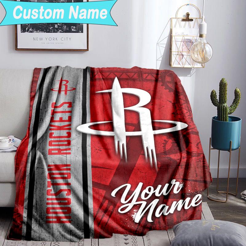 Custom Name Blanket Rockets Team Art Blanket Bedding Blanket for Travel, Camping, Living Rooms, Offices, Sofas, Fan Christmas gift