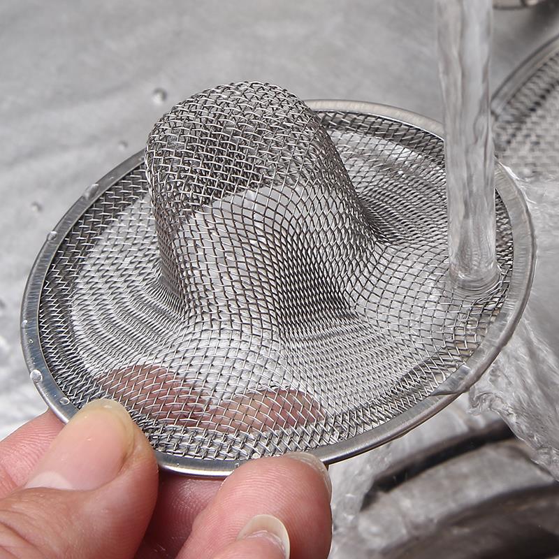 

Stainless Steel Drain Filter Mesh Strainer Durable Sink Floor Drain Hair Catcher with Fine Holes for Bathroom Kitchen Shower Drainage One Size чёрный
