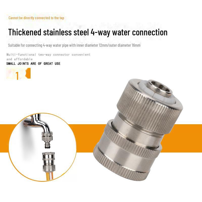 Brass Quick Connector for Car Wash: 3 To 6 Point Water Pipe & Gun Hose Attachment