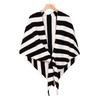 Striped Print Women Shawl Big Triangle Scarf Comfortable Scarf  Fashion Accessory