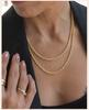 316L Stainless Steel Chain Necklace Women Girls,Stacked Necklace, Thin Link Simple Jewelry for Everyday