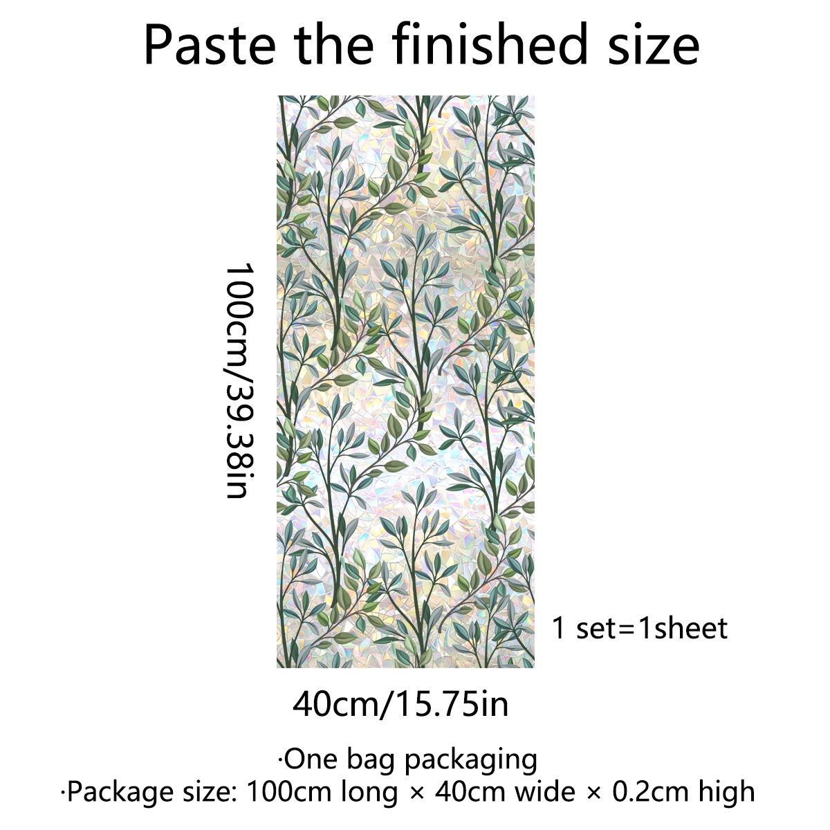 

Ретро Солнечный Свет Переливающийся Зеленый Растение Лиана Наклейка на Стекло для Домашнего Декора