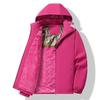 Women's Fleece Lined Thickened Winter Cotton Jacket Warm Windproof Waterproof Outdoor Mountaineering Windbreaker Coat