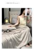 Class A Ice Silk Summer Quilt Set - Cooling, Water Washable, Embroidered, Air Conditioning Friendly, Thin Quilt for Naked Sleep