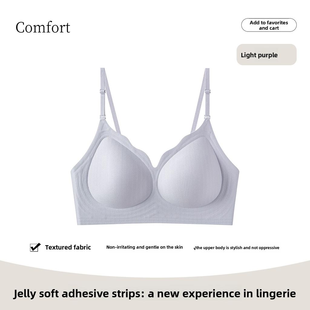 Female hang neck thin shoulder belt pull soft support to collect auxiliary breast invisible without trace beautiful back underwear