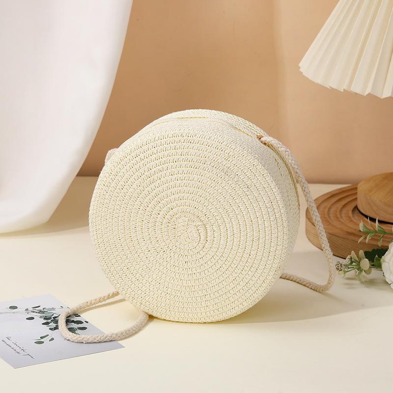 Summer straw bag woven bag seaside vacation new children's cute beach straw bag messenger change bag