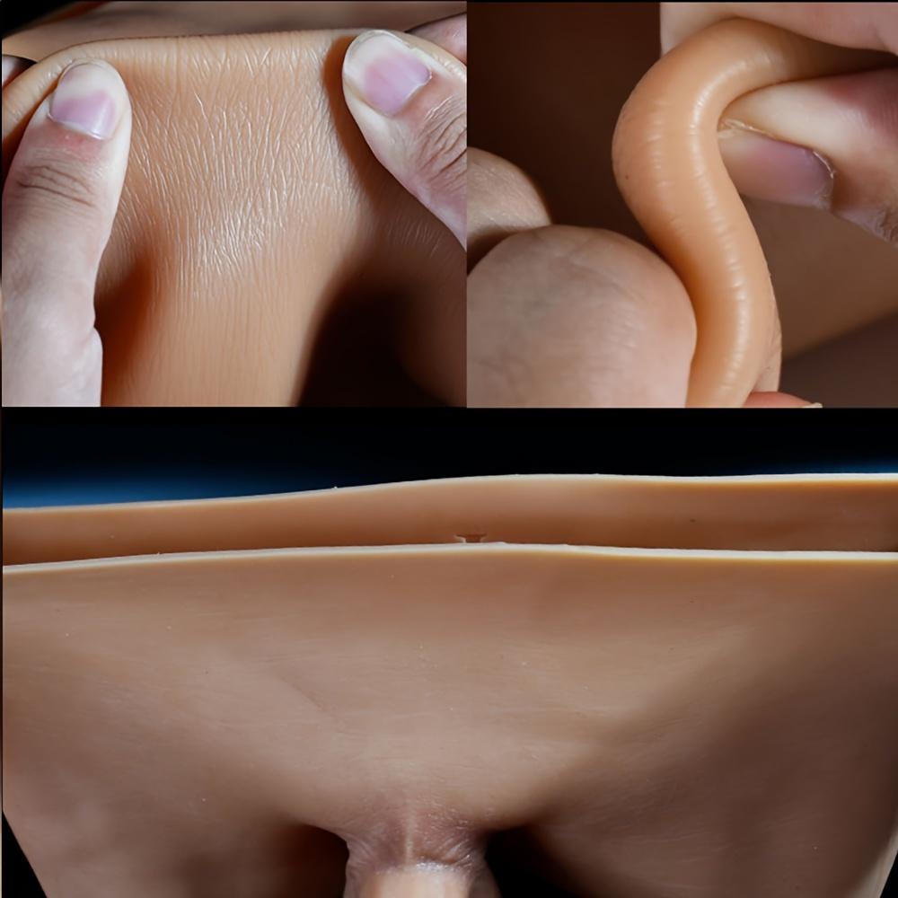 Wearable Silicone Piercing Pants – Hollow Solid Fake Penis with Realistic Design, Strap-On Dildo Underwear for Men & Women, Adult Toy