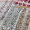 Irregular Diamond Nail Art Decorations, 12 Grids Jewelry, Flat Bottomed Jewelry, Charms Supplies, Nails Accessories