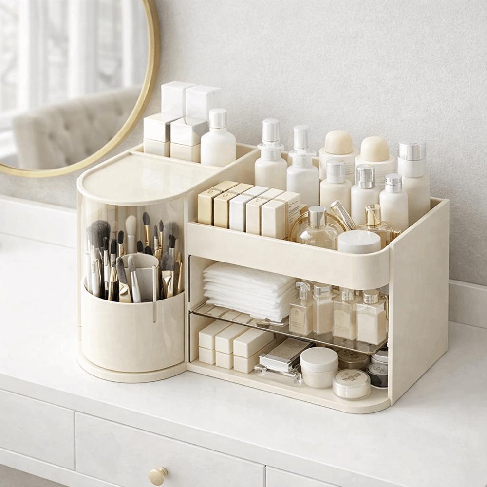 Dust-proof Cosmetic Storage Box Large Capacity Skincare Display Cases Dressing Table