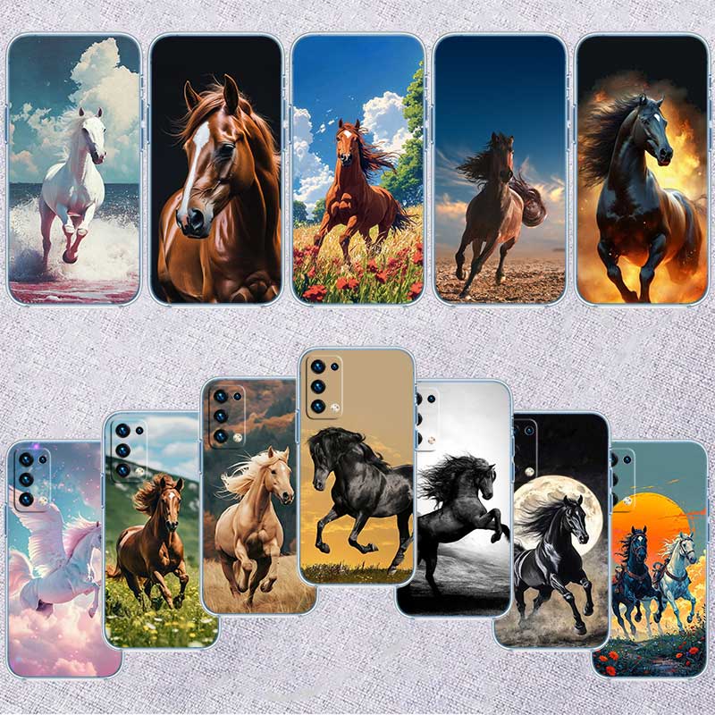 NH22 Fine Horse Transparent Phone Case for Motorola Moto G40 G04 G05 One Ace Action  Fusion + Plus Hyper Macro Vision Zoom