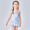 Little Girls' Floral Split Swimsuit