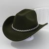 New light luxury top hat British cowboy hat Rhinestone gemstone accessories hat strap hat Panama hat