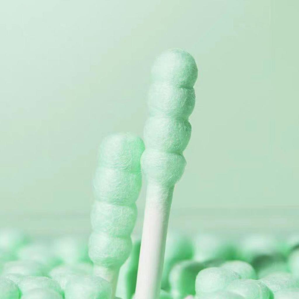 200PCS double head cotton swabs Large capacity bamboo cotton swabs double head spiral disposable baby cleaning and care tools