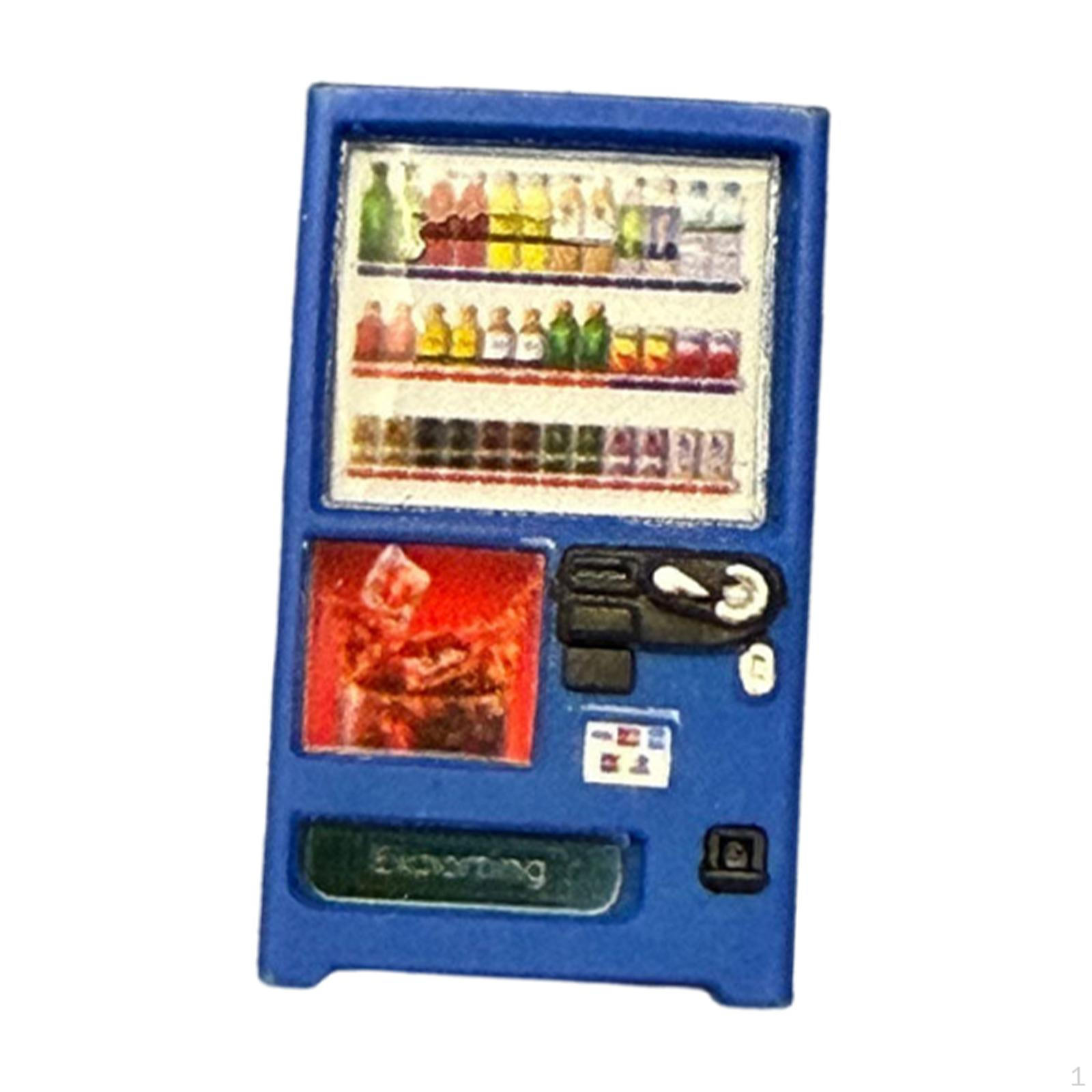 

1/64 Mini Vending Machine Model Dollhouse Decoration Accessories DIY Creative Decorative Miniature синій