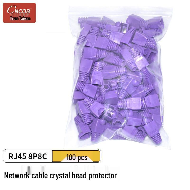 CNCOB Colorful Engineering-Grade RJ45 Cat5e Network Cable Crystal Head Protector 8P8C