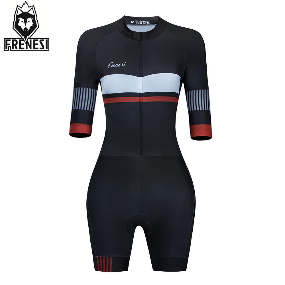 

Велокостюм FRENESI для мужчин и женщин: Комбинезон для триатлона с коротким рукавом на лето. XS