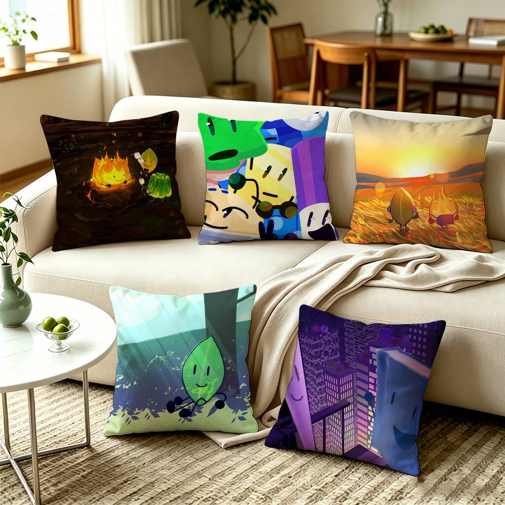 CCute Chibi Battle for Dream Island Pillow Case Square DoubleSided Sofa Cushion Cover Bedroom Bedside Pillow
