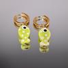 1Pair Cartoon Cute Ceramic Fish Pendant Hoop Earrings For Women Girls  Versatile Ear Buckle Jewelry Accessories Gifts