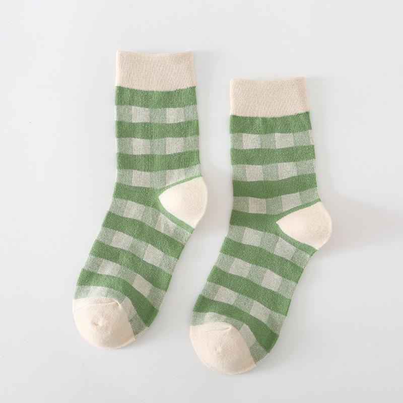 5/10 Pairs Women Double Layer Octagonal Flower Rabbit Wool Socks Autumn Winter Retro Coarse Knit Socks