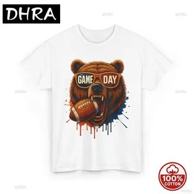 Game Day Bear Shirt Football Bear WOMEN Unisex TShirt Fashion for Male Printed Tee T Shirt Aesthetic Boho Y2K Soft Casual Top S
