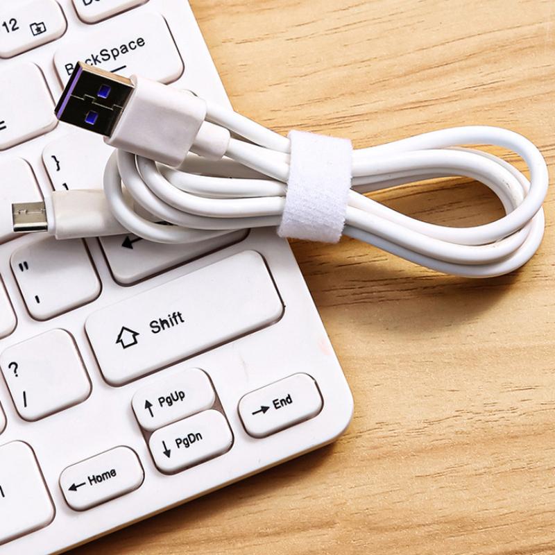5m/ Roll Portable Cable Ties Plug Board Data Cable Storage Strap Multifunction Trimmable Cable Organizer Home Office Storage