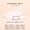 Women'S Leather Belt Rhinestone Inlaid Premium Jeans Pants Belt Square Buckle Cowhide Belt Women'S