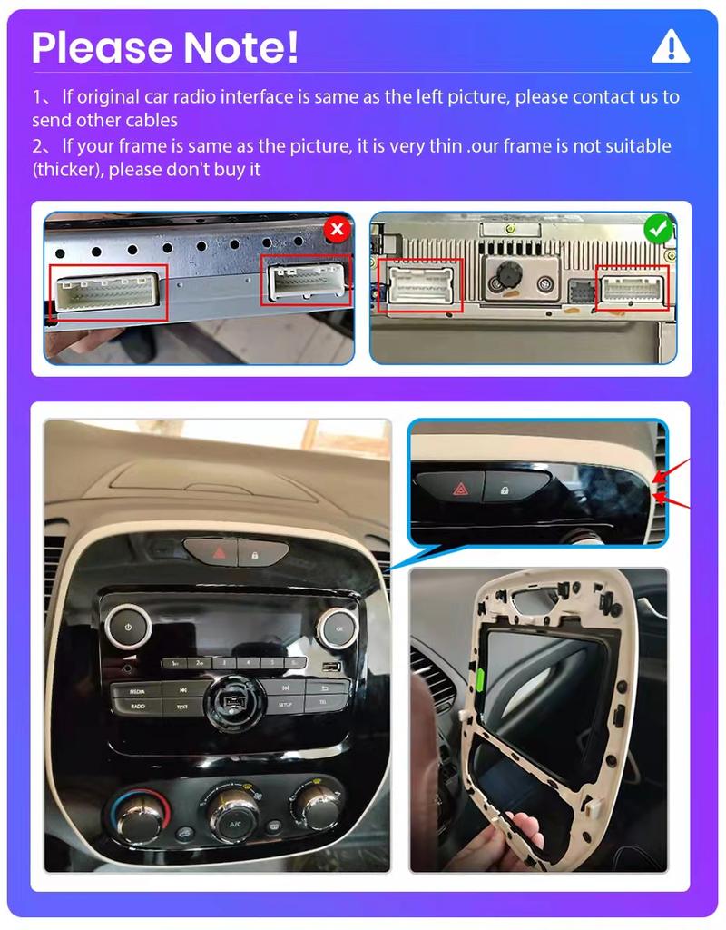 For Renault Captur Clio 2011-2018 With Button Knob Android Car Radio Multimedia Player Navigation Stereo GPS 2 Din Carplay 2+32GB