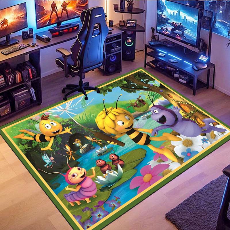 Maya the Bee Rug , suitable for living room, bedroom, game room, computer room and home décor.