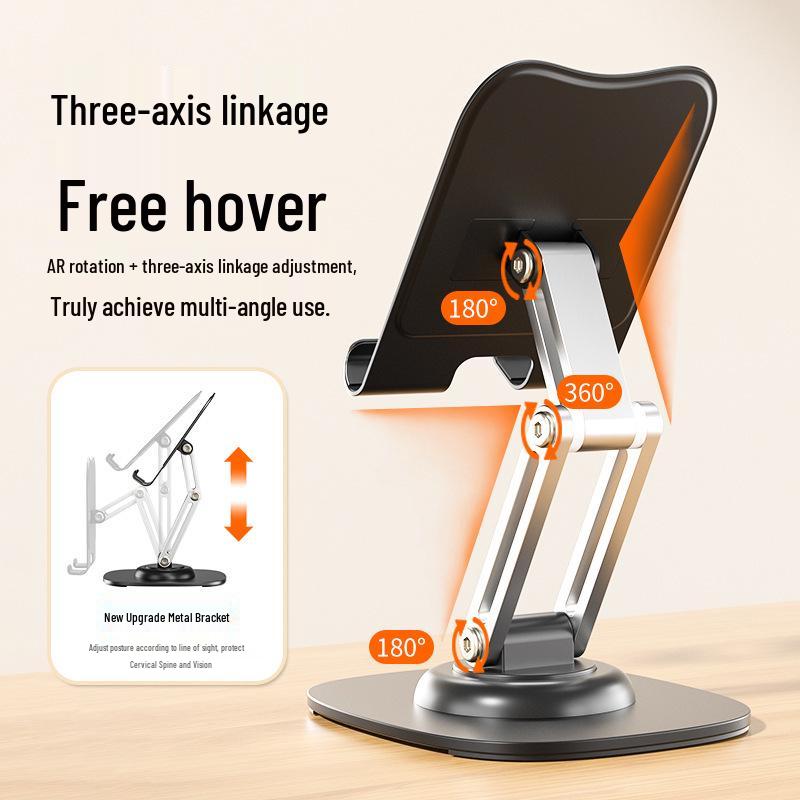 Dual-Axis Adjustable Phone & Tablet Stand for Desktop Streaming and Binge-Watching