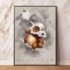 Pokemon Gyarados and Koi Leaping Dragon Gate Decorative Painting Traditional Art - Style Mural Unique Gift for Anime Lovers