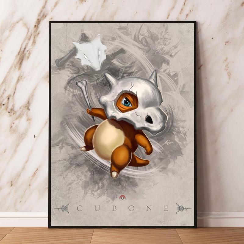 Pokemon Gyarados and Koi Leaping Dragon Gate Decorative Painting Traditional Art - Style Mural Unique Gift for Anime Lovers