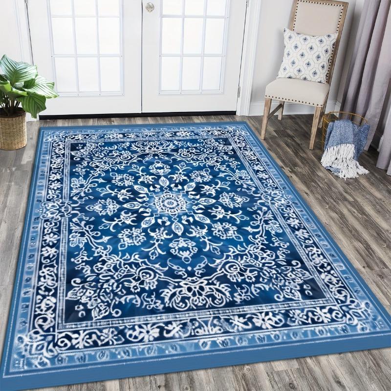 Persian-turkish Style Carpet for Living Room Decor Sofa Coffee Table Rugs Bedroom Lounge Kitchen Nonslip Floor Mat Doormat Rug
