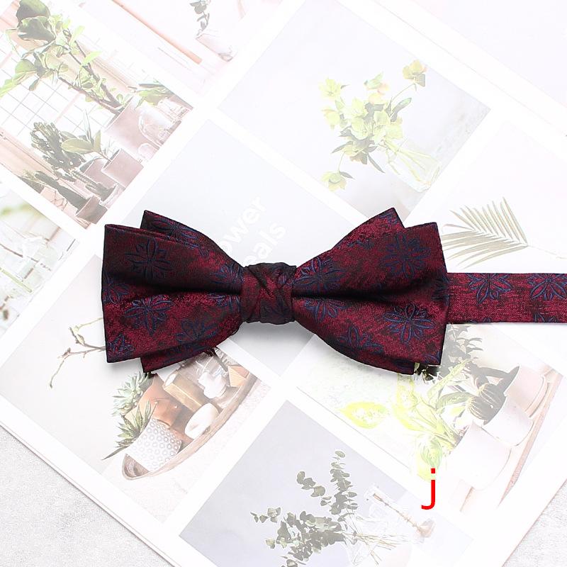 Men'S Wedding Dress Bow Tie Wedding Dress Shooting Chinese Personality Burgundy Bow Tie Double Bow Tie