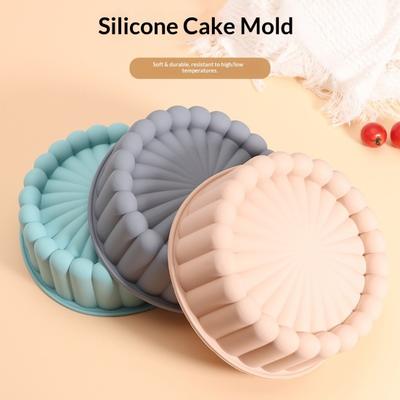 Charlotte Cake Pan Nonstick Silicone Round Cake Mold for Cheesecake Chocolate Cake Rainbow Cakes Tarts Pies Bread Mousse Easy Clean Durable Bakeware