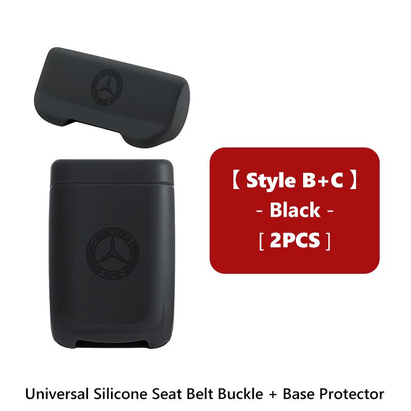 CGRE6 Car Silicone Seat Belt Buckle Anti-scratch Protector Cover Decorative Accessories For Benz AMG VIANO GLB GLC W108 W124 W126 W169