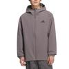 Adidas Softshell Jackets Unisex Charcoal Gray Hooded Moderate Soft Shell KF5227