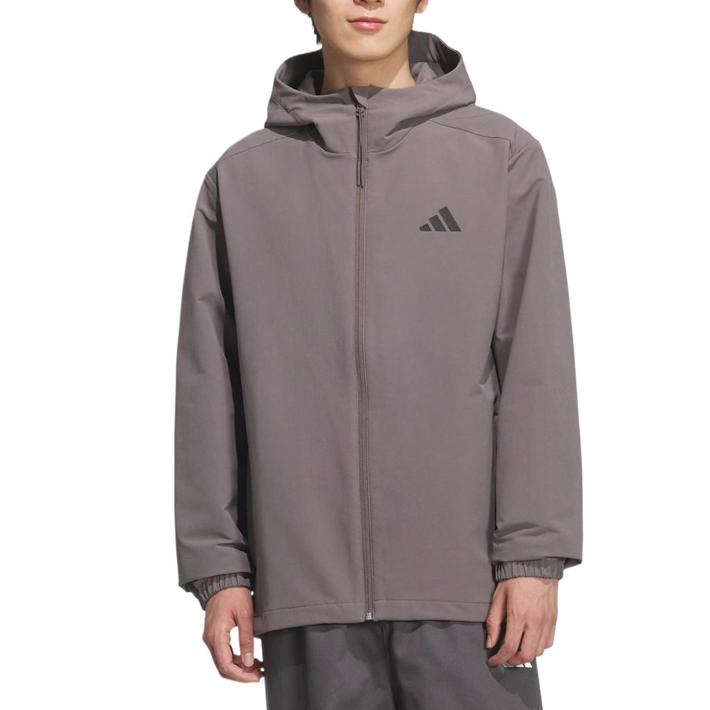 Adidas Softshell Jackets Unisex Charcoal Gray Hooded Moderate Soft Shell KF5227