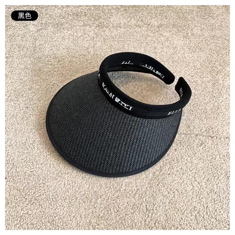 UPF50 + Sun Protection Cap Empty Top Women's Summer Cycling UV Protection Sun Hat Seamless Big Brim Folding Sun Hat