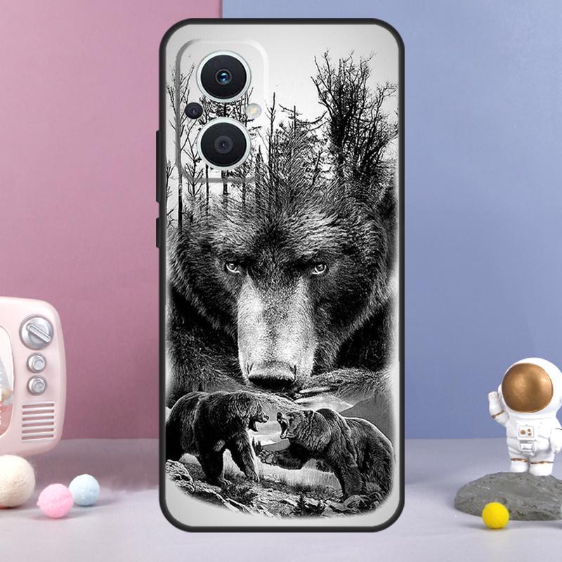 Cute Grizzly Bear Funda For OPPO Reno 13 F 11F 12F 14F 10 11 12 14 Pro 7 8 Lite OPPO Find X6 X5 X8 X9 Pro Case