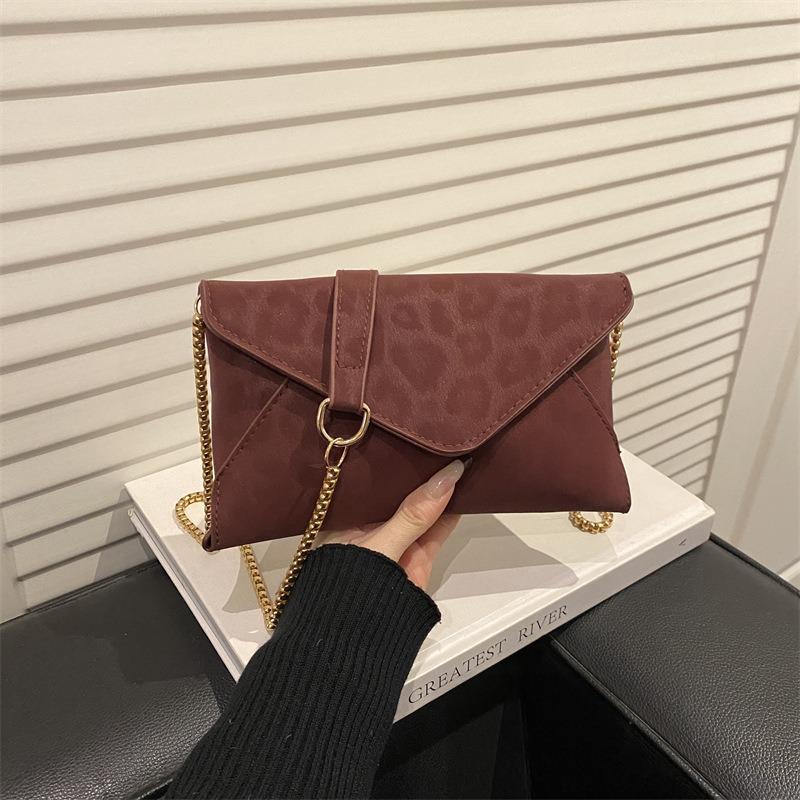 Fashion leopard print women's clutch bag new simple texture versatile chain oblique span bag envelope bag female