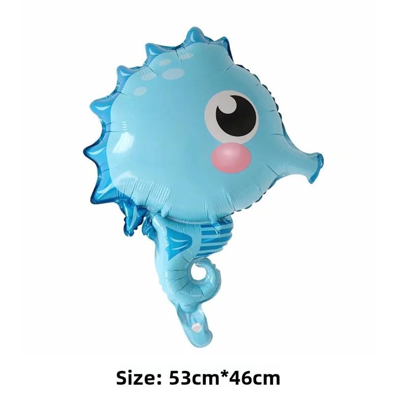 

Q-версия Мультяшные Шары из Алюминиевой Фольги в виде Морских Животных, Крабы, Морские Коньки, Осьминоги, Рыбы Фугу, Морские Звезды, Шары для Украшения Вечеринки Q version seahorse