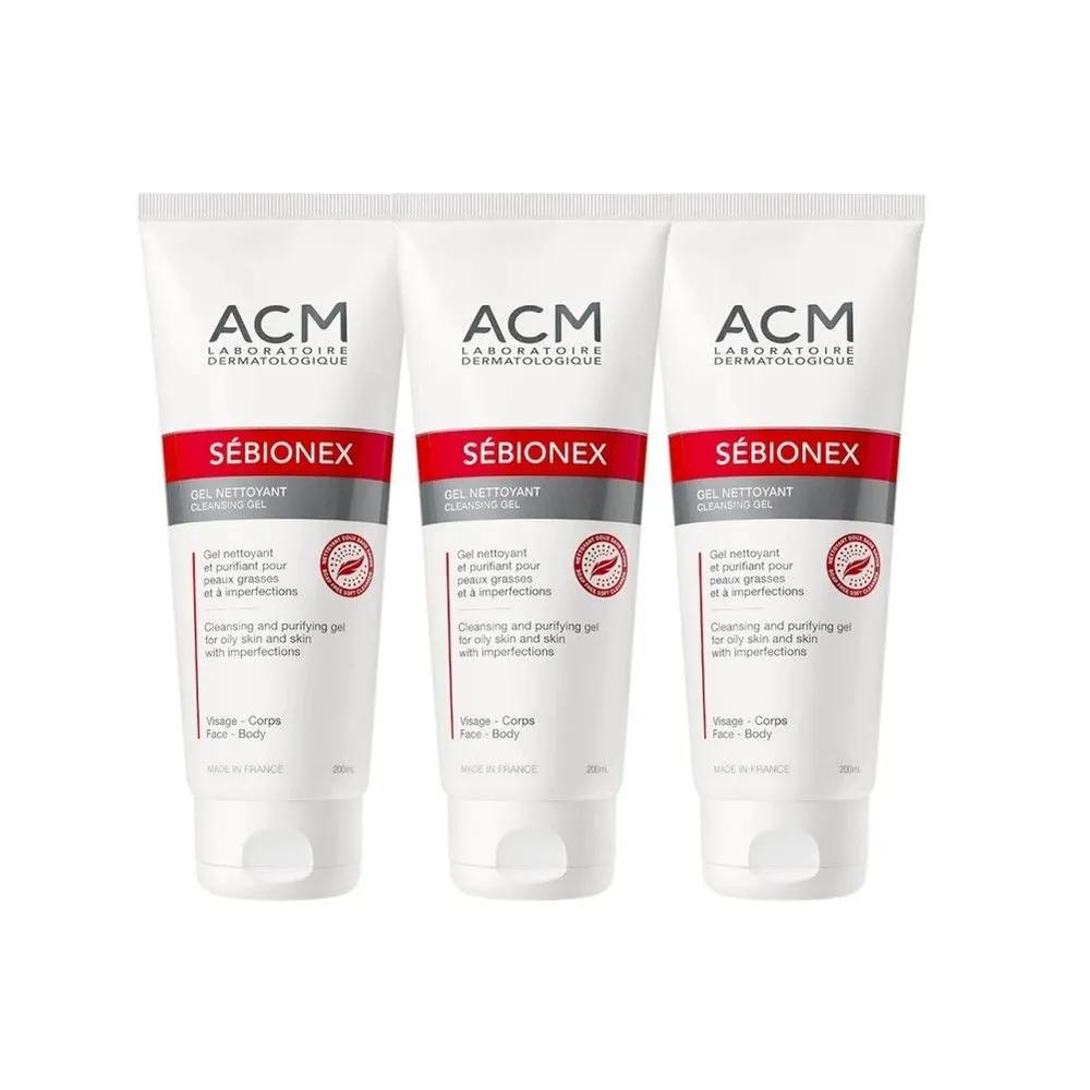 Acm Laboratoire France Sebionex Cleanser for Oily and Acne-Prone Skin 200ml x 3