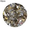 50Pcs/Bag Nail Art Rhinestone 3D Geometric Shaped Glitter Manicure Accessories